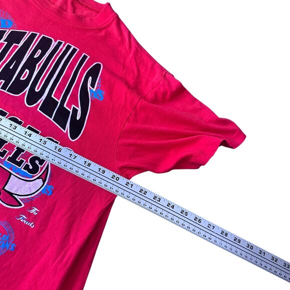 Vintage World Champion Repeatabulls Chicago Bulls T-Shirt Mens Large Red 90s - Picture 6 of 10